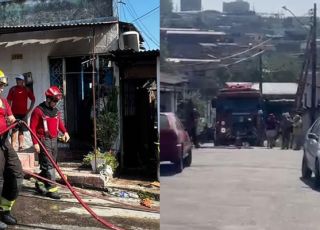 Possível vazamento de gás! Casa pega fogo durante almoço e mobiliza bombeiros no Coroado, Zona Leste de Manaus. VEJA VÍDEOS