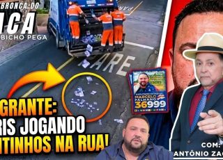'A BRONCA DO ZACA': SÓ VENDO PARA CRER: Caminhão que deveria limpar é flagrado espalhando santinhos de Marcelo Palhano em bairro de Manaus