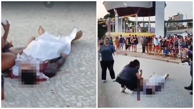 HOMEM IDENTIFICADO COMO 'VITINHO' É EXECUTADO A TIROS NA PRAIA DA PONTA NEGRA, ZONA OESTE DE MANAUS. VEJA VÍDEOS