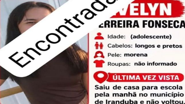 ESTUDANTE DE 12 ANOS QUE HAVIA DESAPARECIDO EM IRANDUBA É ENCONTRADA NO BALNEÁRIO DA PONTA NEGRA EM MANAUS