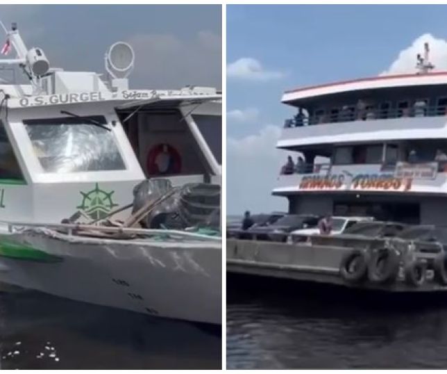Embarcação de grande porte atinge lancha no Terminal Ajato e deixa local sem prestar assistência, em Manaus. VEJA VÍDEO E REPORTAGEM DO ‘PORTAL DO ZACARIAS’ AO VIVO