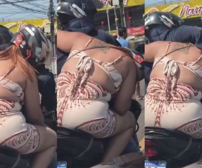 Passageira com sinais de embriaguez é transportada por moto de aplicativo em Manaus. VEJA VÍDEO