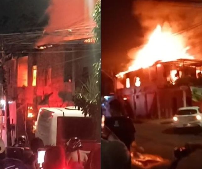 DESESPERO EM PETRÓPOLIS: incêndio de grandes proporções atinge casa e chamas assustam moradores na Zona Sul de Manaus. VEJA VÍDEOS