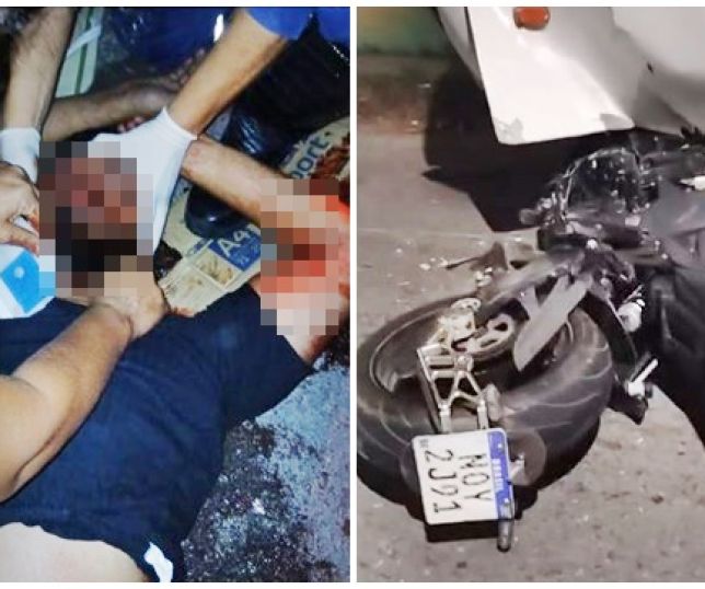 IMAGEM FORTE! Motocicleta Kawasaki colide com ônibus e homem fica gravemente ferido na Comunidade Val Paraíso, Zona Leste de Manaus. VEJA VÍDEOS