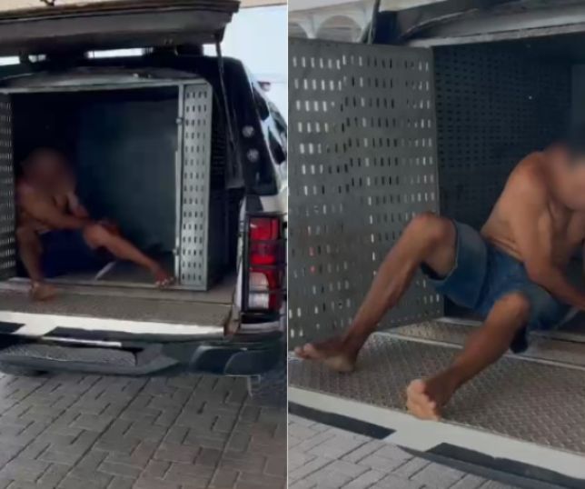 Homem é preso após ser filmado agredindo cachorro em Itacoatiara. VEJA VÍDEO