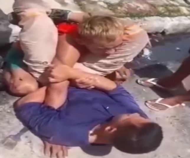 Suspeito de furto é imobilizado com golpe de jiu-jítsu no Jurunas, em Belém. VEJA VÍDEO