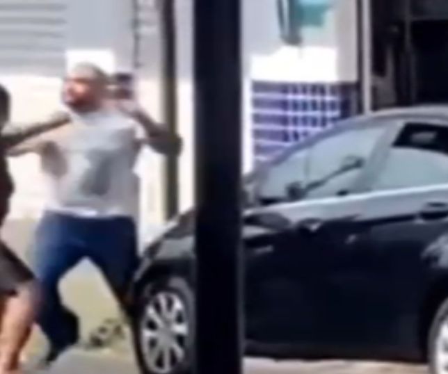 Briga de trânsito termina com homem atropelado durante discussão em Uberlândia. VEJA VÍDEO