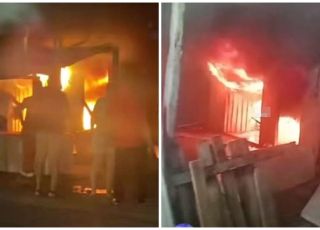 Incêndio destrói casa e deixa sete membros de uma família desabrigados em Itacoatiara, Região Metropolitana de Manaus. VEJA VÍDEO