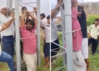Técnico é amarrado a torre de celular após moradores reclamarem de sinal 5G na Índia. VEJA VÍDEO