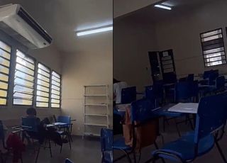 CALORÃO NA SALA DE AULA! Alunos da Escola Estadual Farias Brito denunciam ar-condicionado quebrado e cobram providências do governo. VEJA VÍDEO