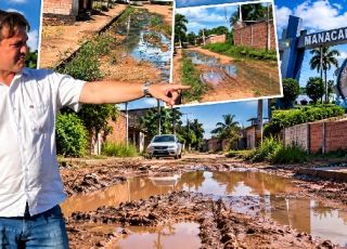 CLAMOR EM MANACAPURU: ruas esburacadas, lama e água empossada revoltam moradores, que cobram providências do secretário de Infraestrutura Kléber de Oliveira. VEJA FOTOS E VÍDEO