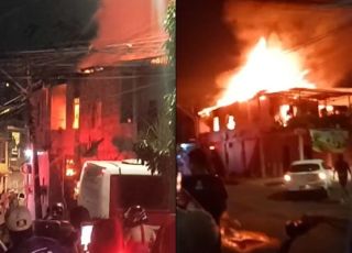 DESESPERO EM PETRÓPOLIS: incêndio de grandes proporções atinge casa e chamas assustam moradores na Zona Sul de Manaus. VEJA VÍDEOS