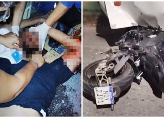 IMAGEM FORTE! Motocicleta Kawasaki colide com ônibus e homem fica gravemente ferido na Comunidade Val Paraíso, Zona Leste de Manaus. VEJA VÍDEOS