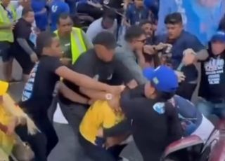 Carreata política termina em confusão e troca de agressões em Belém. VEJA VÍDEO