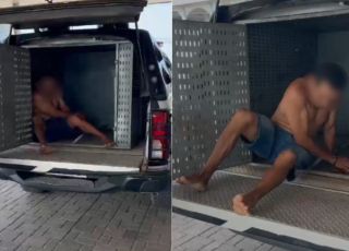 Homem é preso após ser filmado agredindo cachorro em Itacoatiara. VEJA VÍDEO