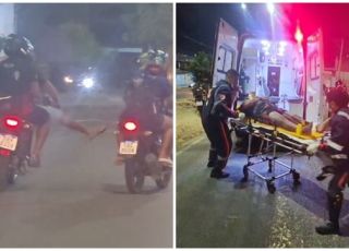 Briga de motociclistas provoca acidente e deixa casal gravemente ferido em avenida na Zona Norte de Manaus