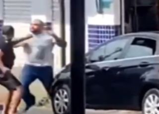 Briga de trânsito termina com homem atropelado durante discussão em Uberlândia. VEJA VÍDEO