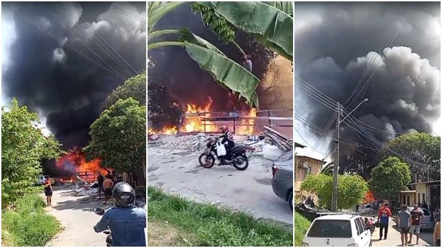 INCÊNDIO SE PROPAGA RAPIDAMENTE EM ÁREA DE MATA E MORADORES ENTRAM EM PÂNICO NO BAIRRO JORGE TEIXEIRA, ZONA LESTE DE MANAUS. VEJA VÍDEOS