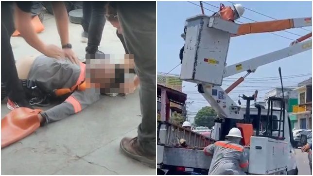 IMAGENS FORTES! FUNCIONÁRIO TERCEIRIZADO DA ÂMBAR ENERGIA MORRE EM VIA PÚBLICA APÓS RECEBER DESCARGA ELÉTRICA NO BAIRRO PRAÇA 14 DE JANEIRO, ZONA SUL DE MANAUS. VEJA VÍDEOS E REPORTAGEM DO 'PORTAL DO ZACARIAS' AO VIVO