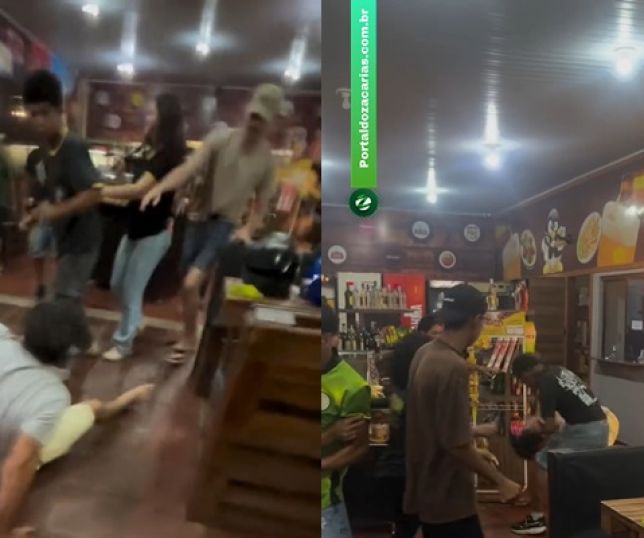 Briga generalizada em bar mobiliza policiais após fim das eleições em Tangará da Serra. VEJA VÍDEO