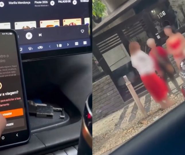 Motorista de aplicativo recusa corrida após associar roupas vermelhas de passageiras ao PT. VEJA VÍDEO