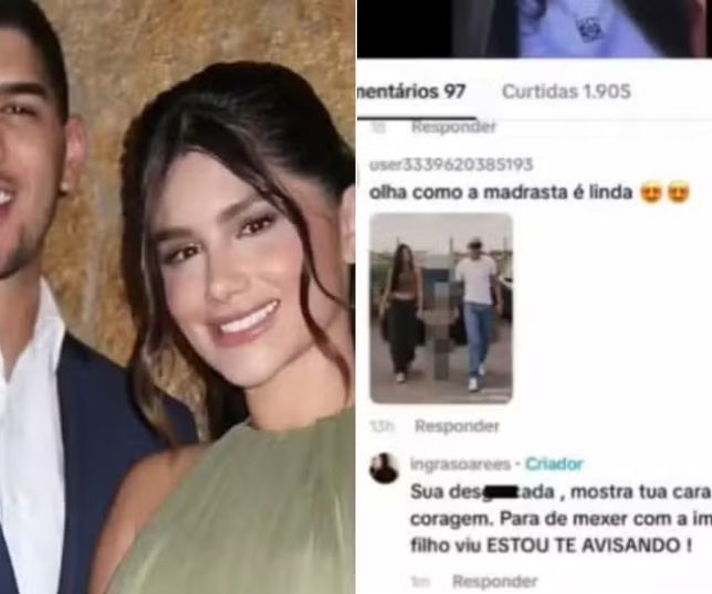 Ex de Zé Vaqueiro se revolta com internauta após montagem do filho e suposta madrasta: 'Sua desgraçada'