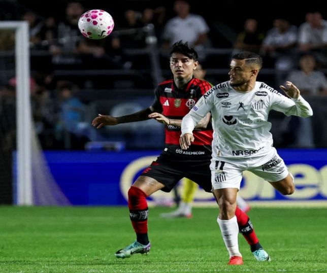 Neymar brilha com dois gols, Santos reage no fim e arranca empate contra o Flamengo