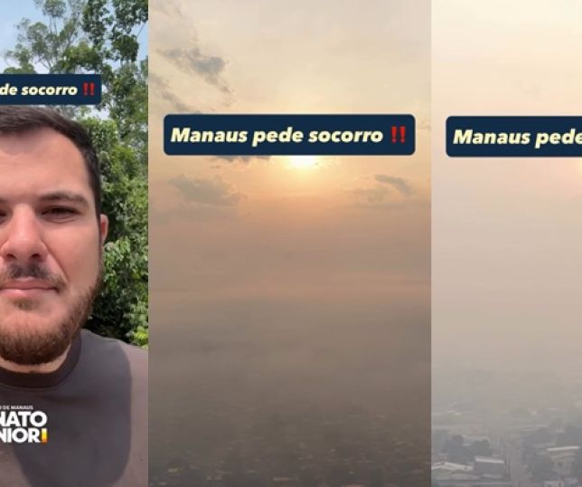 ALERTA EM MANAUS! Fumaça toma conta da cidade, poluição do ar atinge nível crítico e prefeito Renato Júnior pede socorro. VEJA