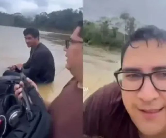 Avião com apresentador do Acre faz pouso forçado no rio Purus e passageiros são resgatados por moradores. VEJA VÍDEO
