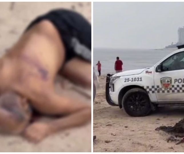 IMAGEM FORTE! Corpo de homem assassinado a pauladas é encontrado na praia da Ponta Negra, Zona Oeste de Manaus