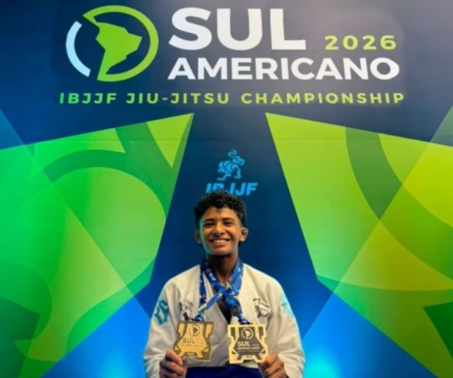 Gabriel Castro conquista título sul-americano de jiu-jítsu e celebra destaque do Amazonas