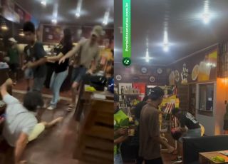 Briga generalizada em bar mobiliza policiais após fim das eleições em Tangará da Serra. VEJA VÍDEO