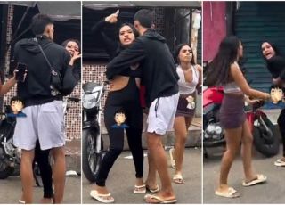 Duas mulheres embriagadas promovem confusão em frente a adega no bairro Jorge Teixeira, Zona Leste de Manaus. VEJA VÍDEOS