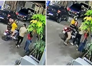 Motoqueiros são filmados assaltando casal de jovens no bairro Monte das Oliveiras, Zona Norte de Manaus. VEJA VÍDEO