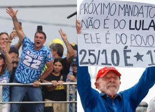 Flávio e Lula fecham campanha levando multidões para atos no Rio de Janeiro  e em São Paulo