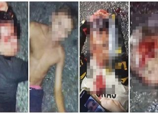 IMAGENS FORTES! Quatro suspeitos de roubo de motocicletas são capturados e brutalmente castigados por suposto tribunal do crime na Zona Oeste de Manaus. VEJA VÍDEOS