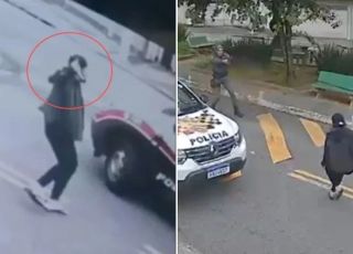 Homem é baleado após atacar viatura e avançar contra policiais com faca em Osasco. VEJA VÍDEO