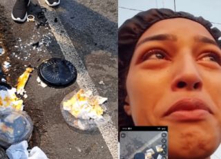 Carro destrói banca de café em Manaus, e moradores se mobilizam para ajudar casal. VEJA VÍDEO
